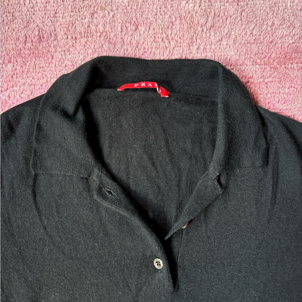 Prada cashmere short sleeve button up - Picture 2 of 6